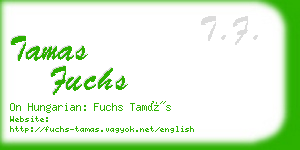 tamas fuchs business card